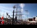 Shanty (seamans working song) from Statsraad Lehmkuhl in the Tall ships races in Stavanger