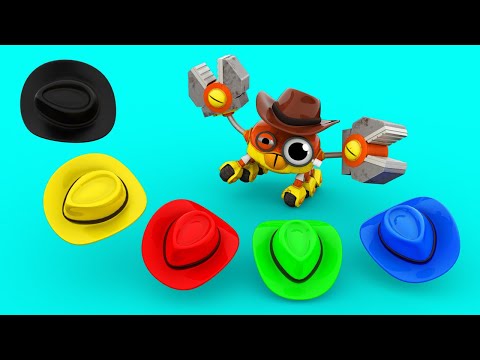 Видео: АнимаКары Учим цвета, играя со шляпами Обучающие мультики для детей с машинами и зверями