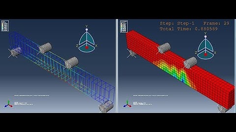 4 point #bending test of #rienforced #concerte #beam using #abaqus