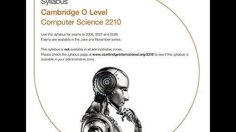 O -LEVEL COMPUTER SCIENCE SYLLABUS |2026