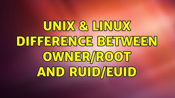 Unix & Linux: Difference between owner/root and RUID/EUID