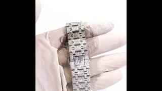 Iced Out Audemars Piguet Watch for Men Analog Swiss Movement Date Indicator | Dfine Jewelry Store