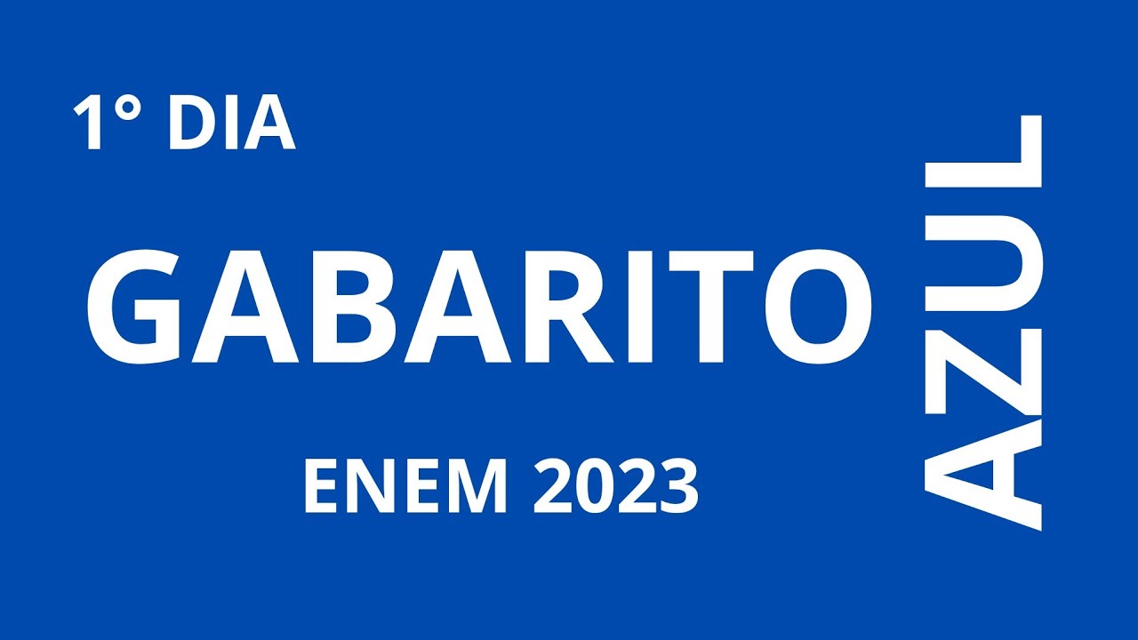 Gabarito Enem 2023 prova azul: segundo dia