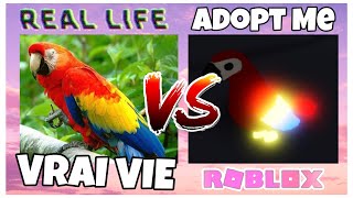 ADOPT ME VS VRAI VIE