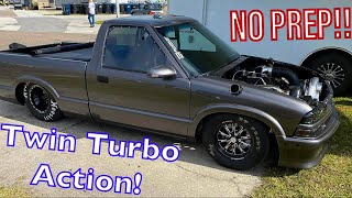 NO PREP ACTION! With the Twin Turbo s10! Showtime Speedway!