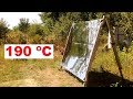 Solar heat 190 ºC from a mirror stainless steel sheet