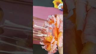Aesthetic Flower Rose tissue paper 🌹😱🥰/paper flower easy #shorts #diy #craft #trending #flowers