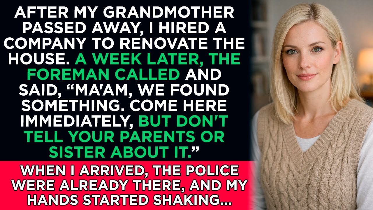 After my grandmother passed away, I hired a company to renovate the house...