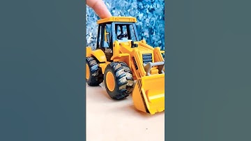 Bulldozer Excavator JCB in Action | Loading soil into a TATA Truck | Scale model miniature #machine