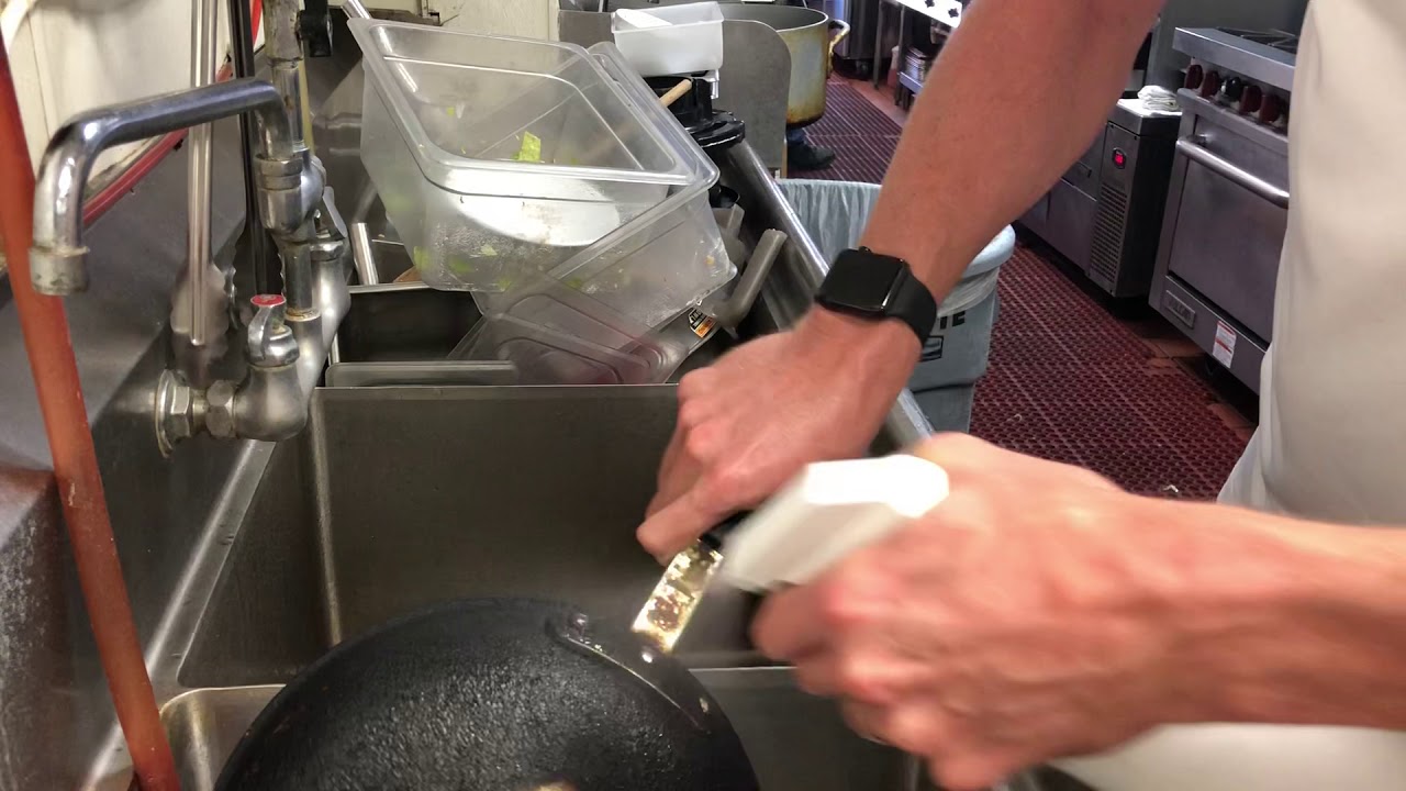 Cleaning industrial frying pans with Rid-All!!