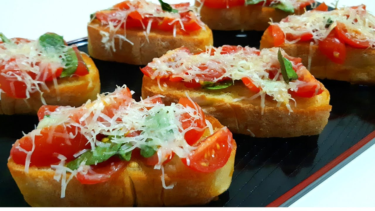 BRUSCHETTA DE TOMATE E MANJERICÃO | RECEITA ITALIANA - YouTube