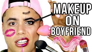 Girlfriend Does Boyfriend's Makeup Challenge! NataliesOutlet
