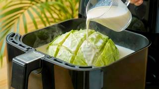 I put cabbage in hot milk first - now look what happens 🤯 Air fryer cabbage magic! screenshot 1