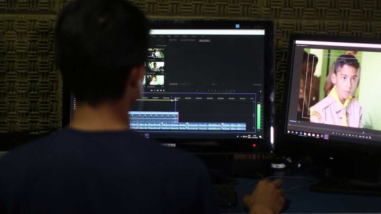 Person Editing Some Videos Free HD Video for vlogers no copyright