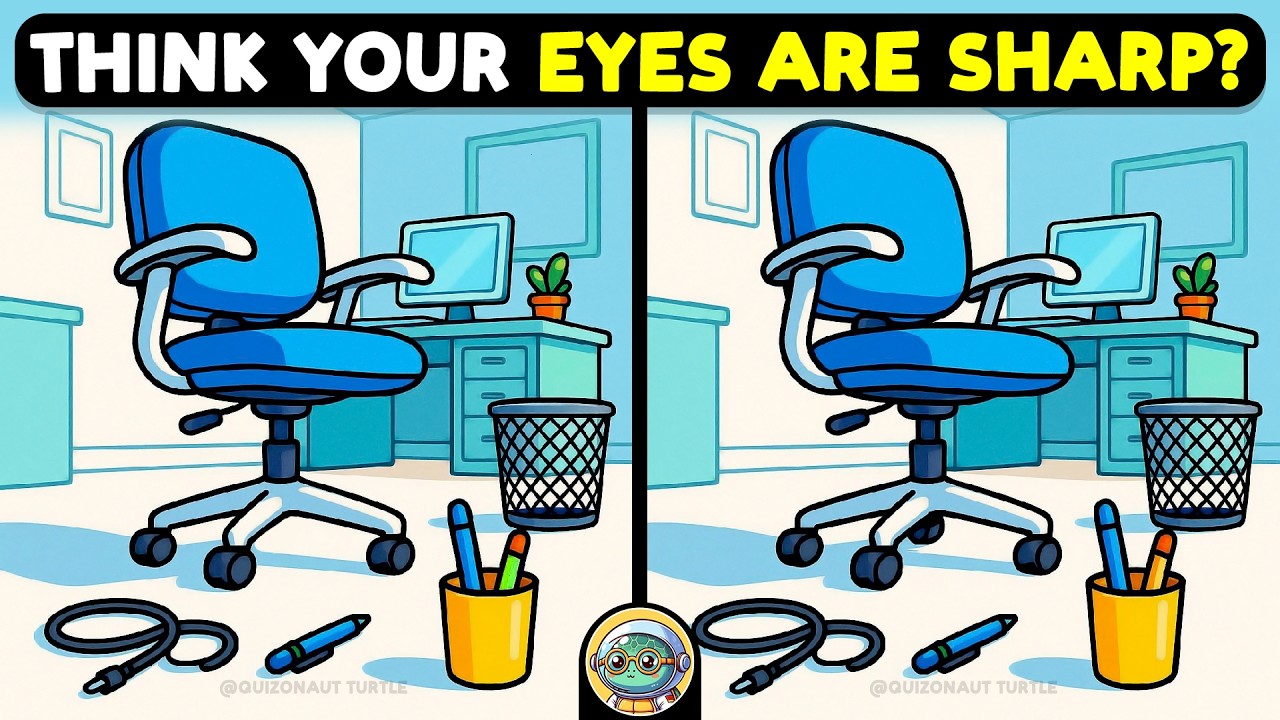 🐢🧩 Find 3 Differences | Your Daily Brain Workout 🧩🐢 | Quizonaut Turtle