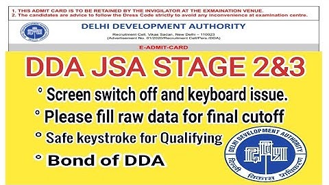 DDA JSA CPT & TYPING TEST REVIEW HELD ON 21.12.2020 ||