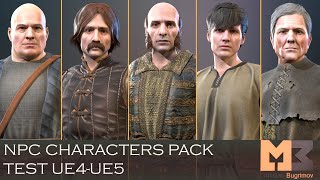 NPC Characters Pack Test Epic Skeleton In UE4-UE5