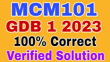 MCM101 GDB Solution 2023 ||Mcm101 Gdb Spring 2023 || mcm101 gdb 2023