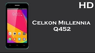 Celkon Millennia Q452 with 1.2GHz Quad Core Processor, 512MB RAM, Android 4.4, 1500mAh battery