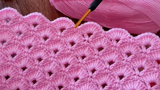 This Super Easy Crochet Baby Blanket Pattern is Adorable! 🥰 Crochet Stitch Perfect for Beginners