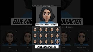 🎨 **Blender Pose Library Tutorial: Ellie Cartoon Girl Character** 🦸‍♀️