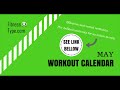 Workout Calendar May 2018 Available