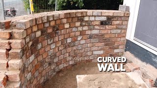 Curved Brick Wall  #Bricklaying #construction #original #youtuber