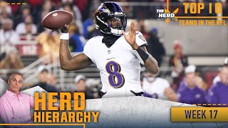 Herd Hierarchy: Ravens, 49ers sit on top, Rams move up in Colin's Week 17 rankings | NFL | THE HERD