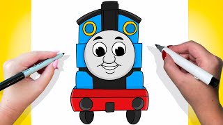 How To Draw Thomas The Tank Engine Tutorial Easy