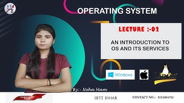 AN INTRODUCTION TO OS & ITS SERVICES | LECTURE 1 | OPERATING SYSTEM | CSE 4TH SEM | SBTE BIHAR