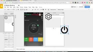 Drawing Wireframe on Google Docs Presentation Path 6/12