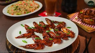 Coca-Cola Chicken Wings With Chinese Rice Recipe By SooperChef