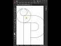 Gradient Letter P Logo Design in Illustrator | Adobe Illustrator CC 2023 #shorts #youtubeshorts