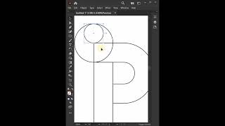 Gradient Letter P Logo Design in Illustrator | Adobe Illustrator CC 2023 shorts youtubeshorts