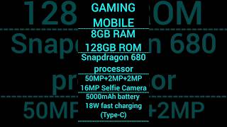 ??8GB RAM 128GB ROM??Snapdragon 680 processor | 50MP/16MP Camera |5000mAh battery| 18W fast charging