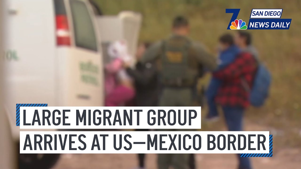 Sat. April 20, 2024 | migrant group arrives at US—Mexico border | San ...