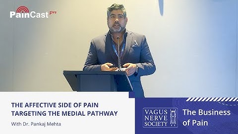 Dr. Pankaj Mehta - The Affective Side of Pain Targeting the Medial Pathway