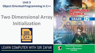 Two Dimensional Array Initialization Unit 5 Arrays and Strings Class 12 Computer Science NBF FBISE