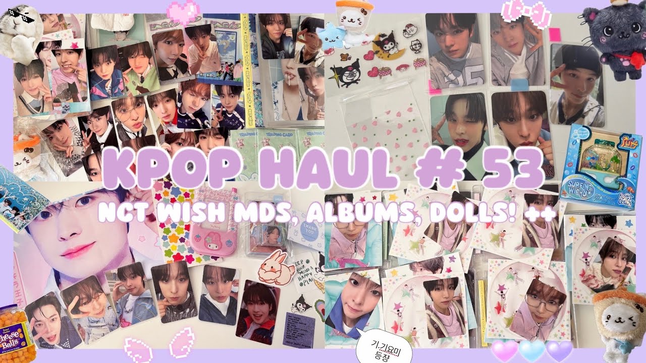 [kpop haul #53] unboxing nct wish photocards, mds, albums, and more! ⋆𐙚₊˚⊹♡