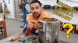 Qual a diferença entre motor 220/380V para  220/440V? Rumo Eletrotécnica