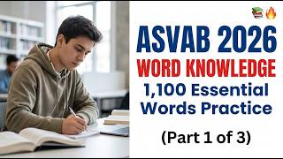 Barron’s ASVAB Word Knowledge 2026 📚🔥 1,100 Essential Words Practice (Part 1 of 3)