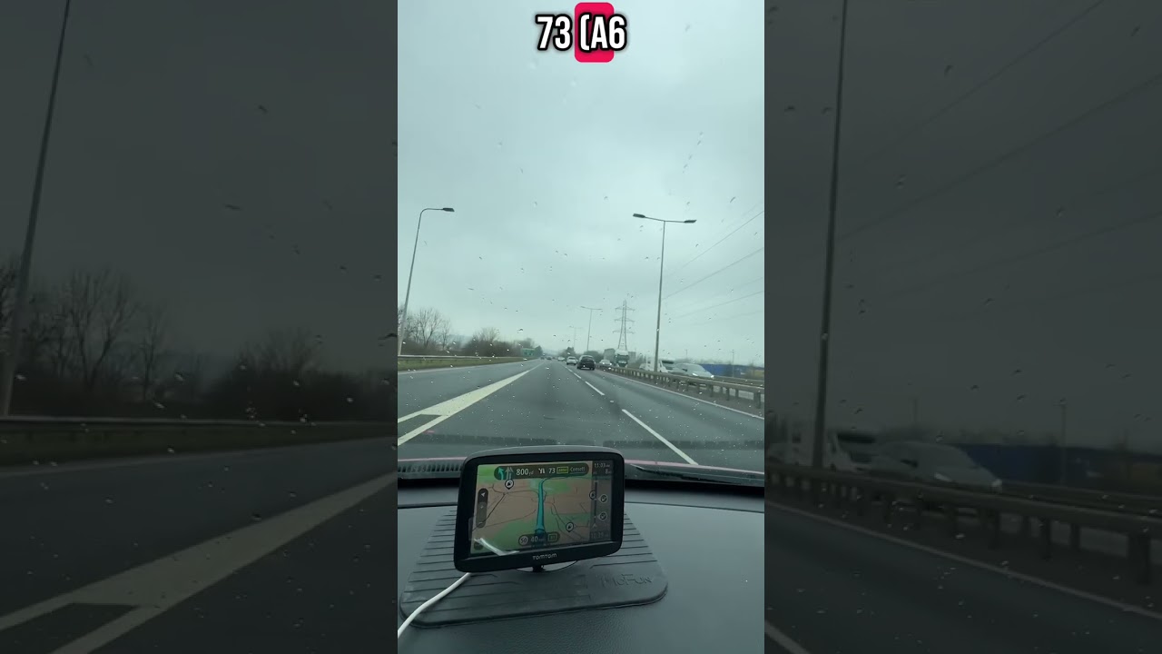 Following signs towards Newcastle, Gateshead test centre