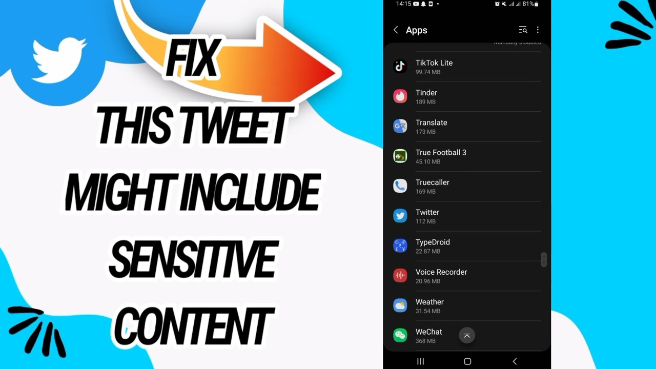 How To Fix And Solve This Tweet Might Include Sensitive Content On Twitter App
