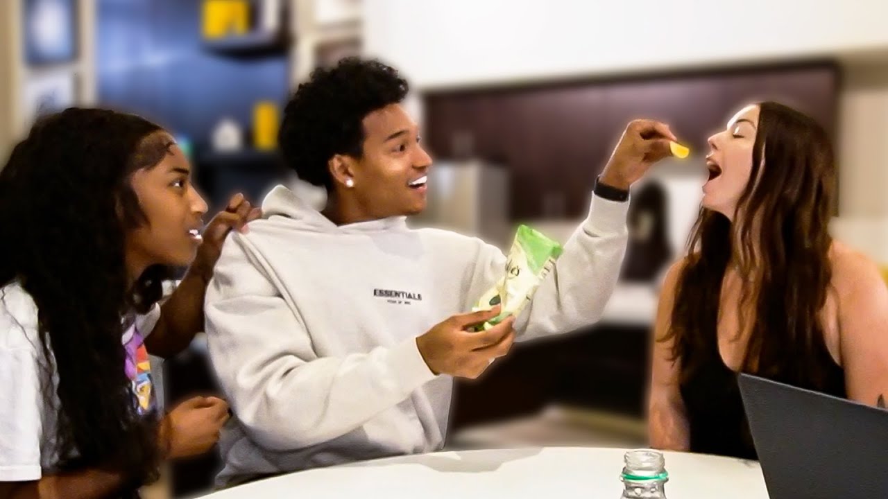 Aries Feeds Me In Front of TeeTee & Daymo *BAD IDEA*