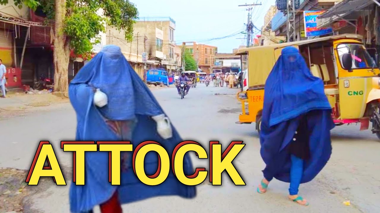Attock Main Bazaar 🇵🇰4K Walking Tour oldest city in Pakistan 2025
