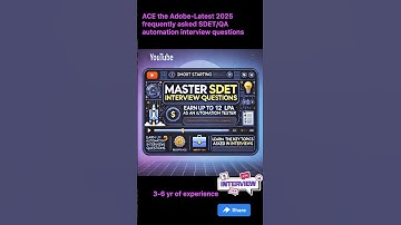 SEP 2025-Adobe-Interview Questions asked for Automation QA JAVA | SDET/QA Automation.