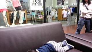 Isaac Jumping On Couch At Dfo Moorabbin