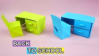 Back to school Deutsch 2023: Schreibtisch basteln - Stuhl basteln | DIY Bastelideen