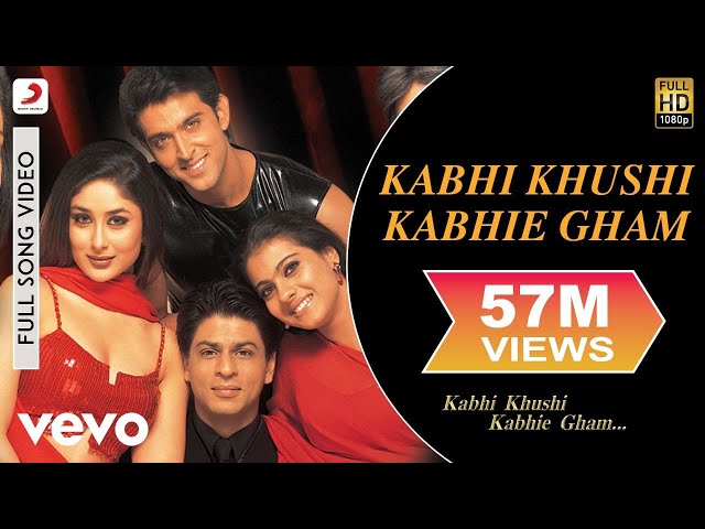 Kabhi Khushi Kabhie Gham Full Video - Title Track | Shah Rukh Khan | Lata Mangeshkar class=