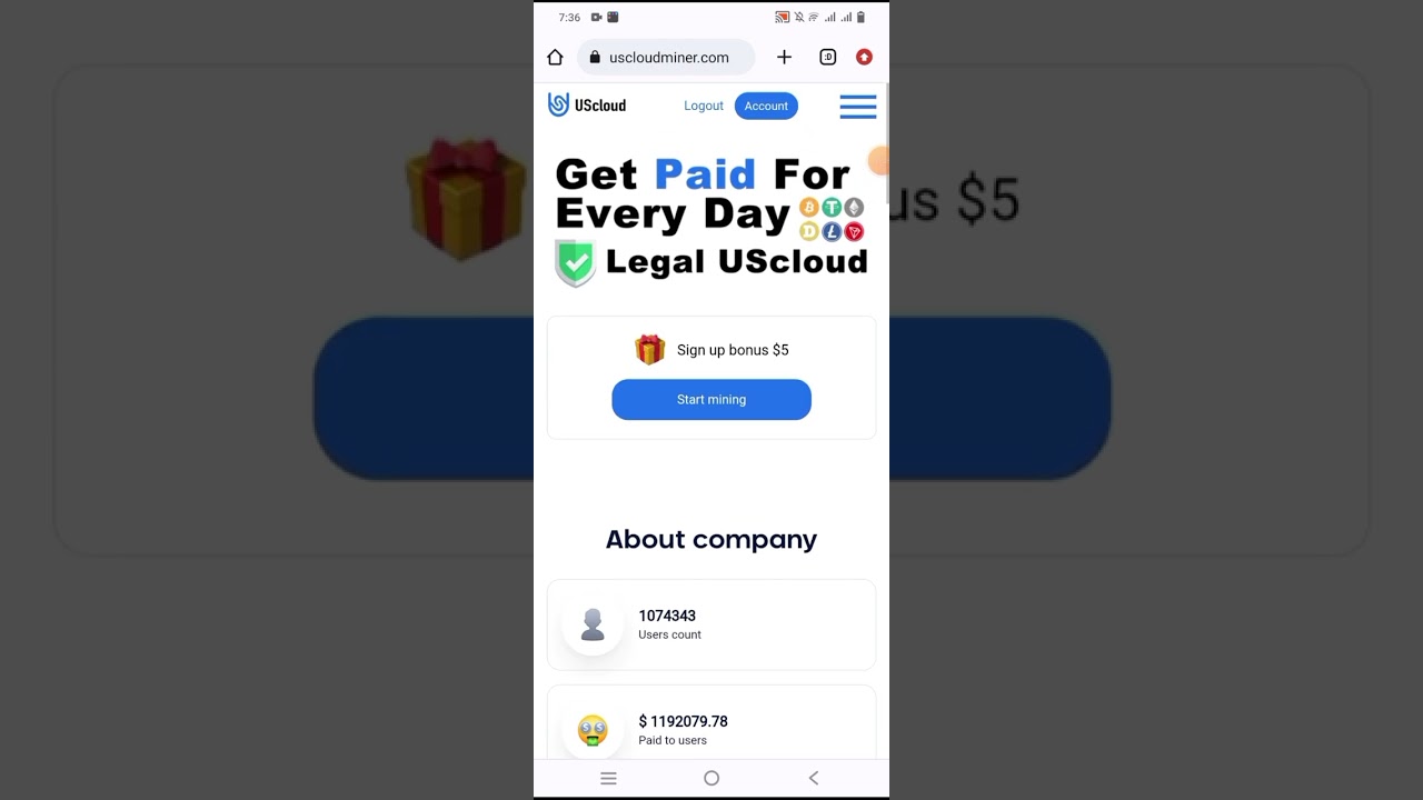 Uscloud Mining Video Part2) withdrawal Binance manymum Withdraw $5